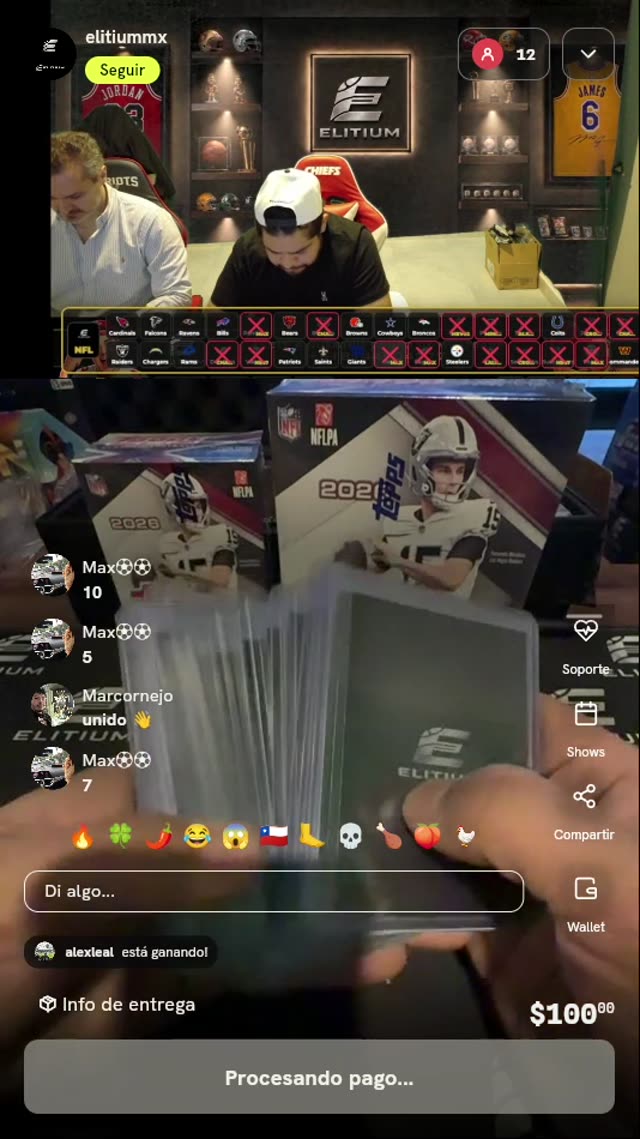 Lote de tarjetas NFL Topps