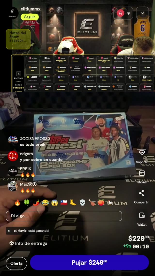 Lugar en Break Topps Finest UEFA 2023/24