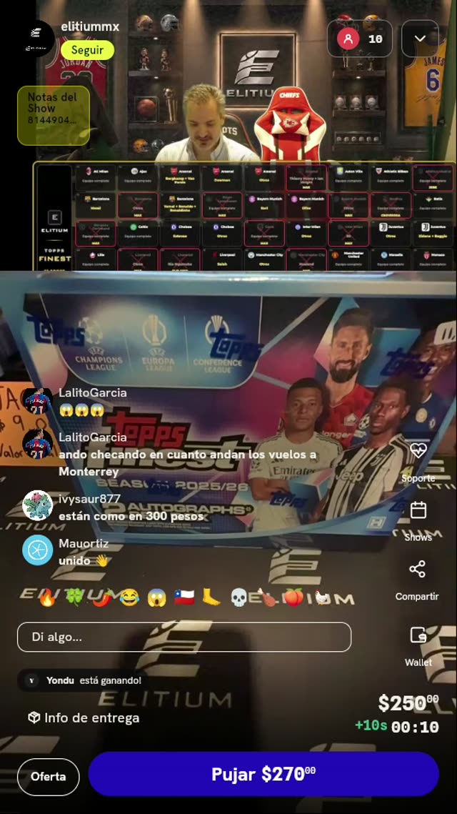 Spot de break Topps Finest UEFA