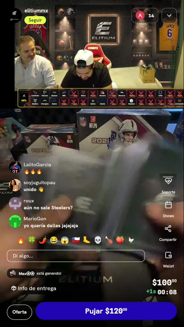 Spot para Break de Tarjetas NFL