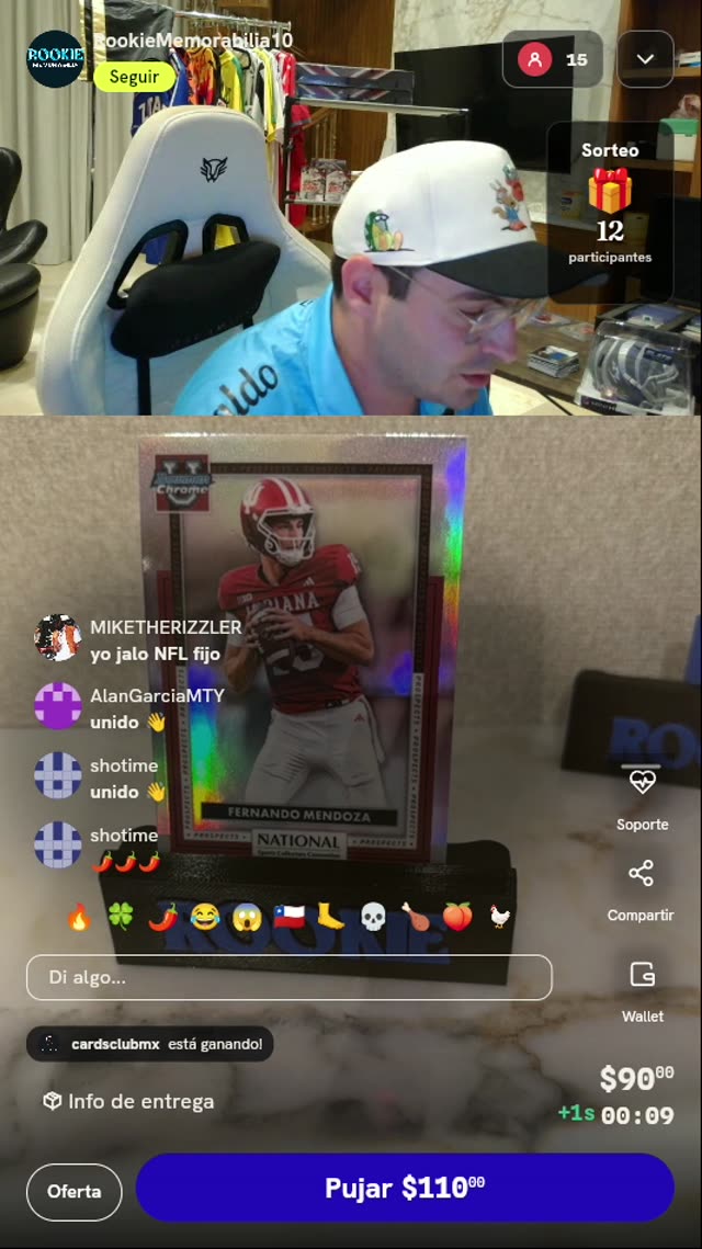 Carta Fernando Mendoza Bowman Chrome