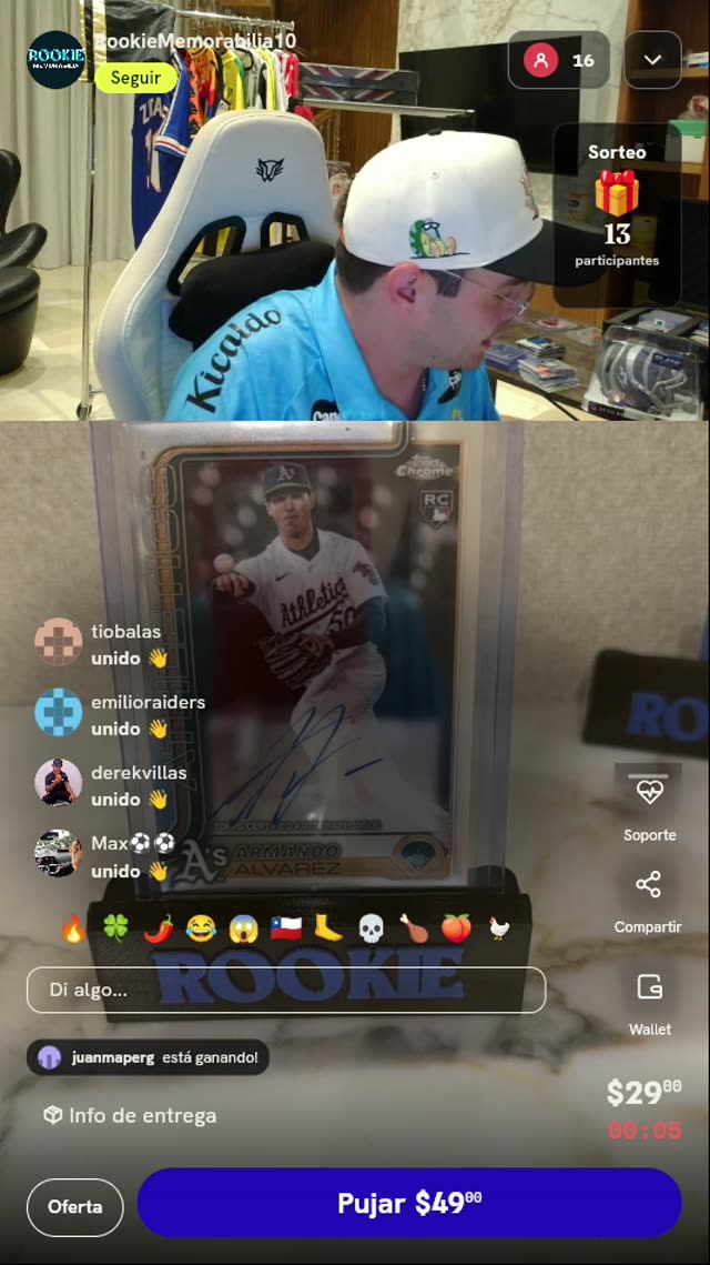 Carta Autografiada Armando Alvarez Topps Chrome