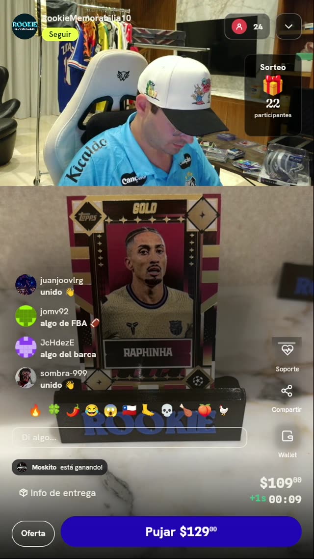 Carta Topps Gold Raphinha FC Barcelona
