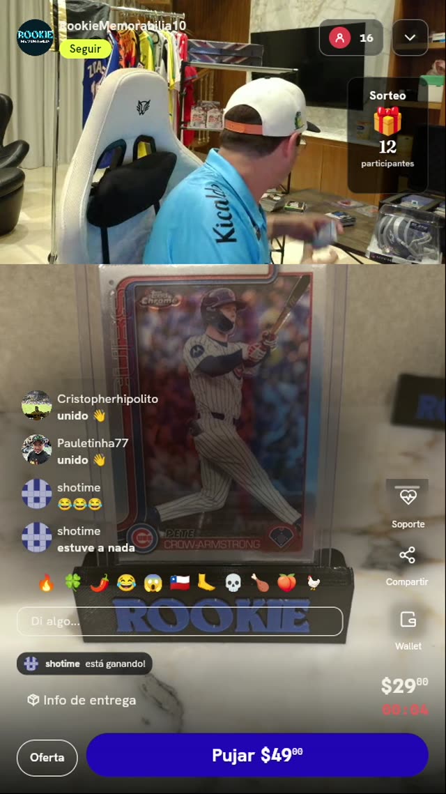 Carta Topps Chrome Pete Crow-Armstrong