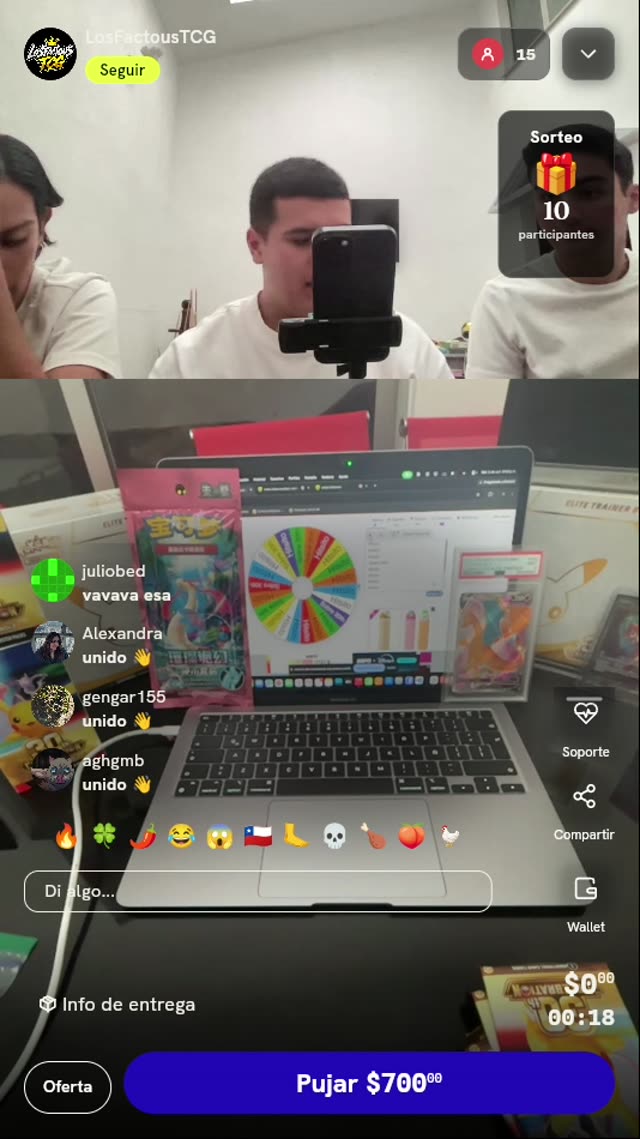 Tres tiradas en ruleta Pokémon