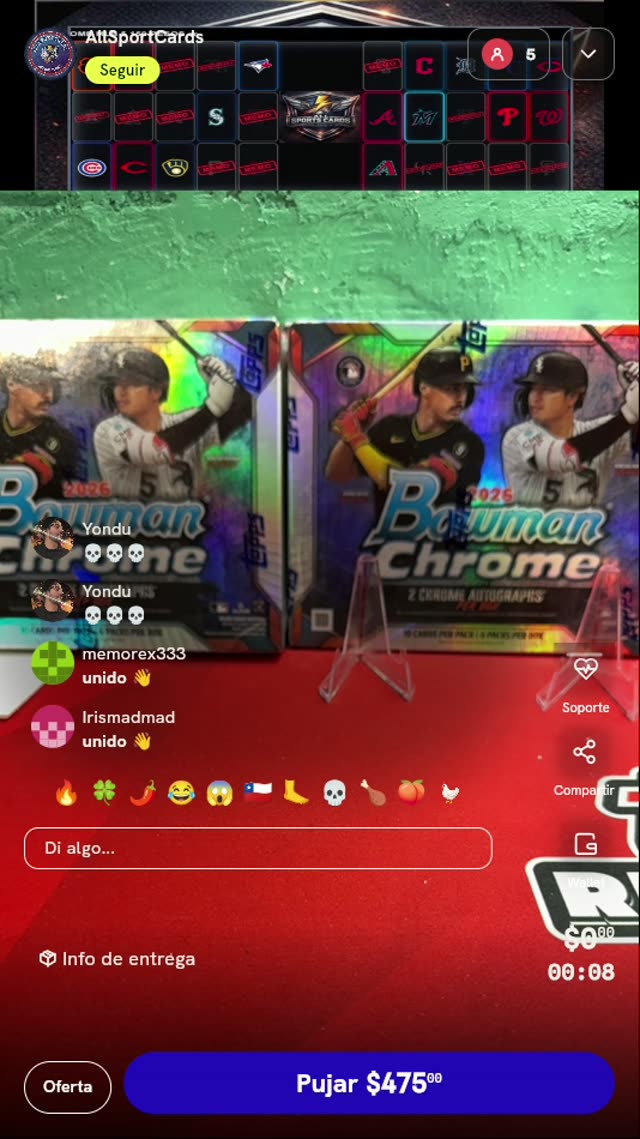 Spot Kansas City Royals Bowman Chrome