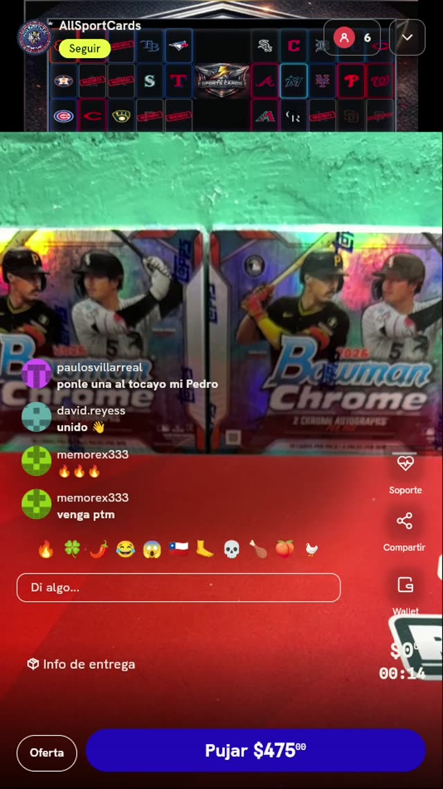 Cupo Break MLB Bowman Chrome 2026