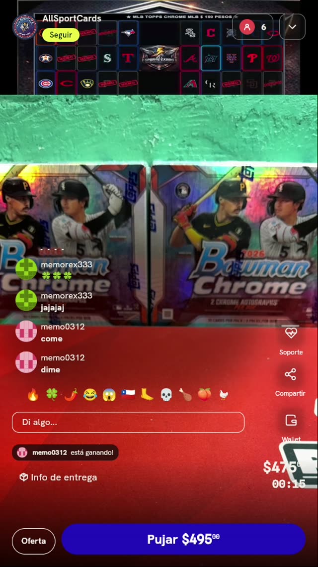 Spot para Break MLB Bowman Chrome
