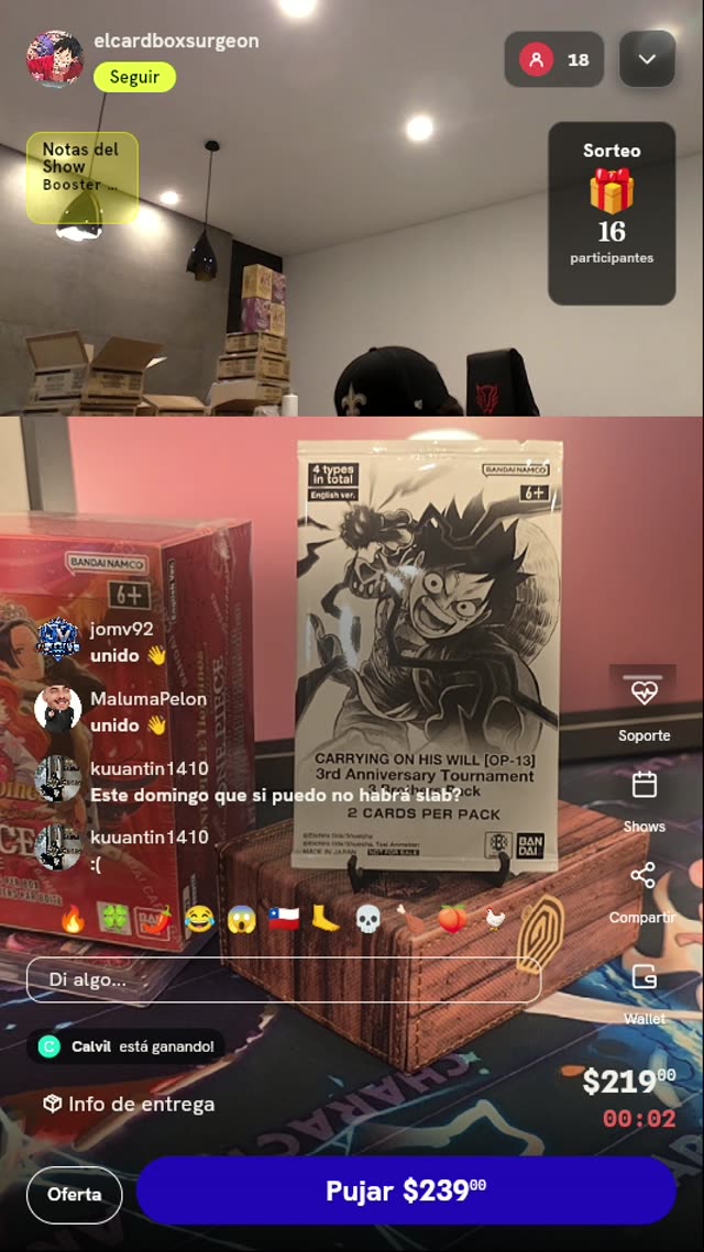 Sobre Promo One Piece OP-13