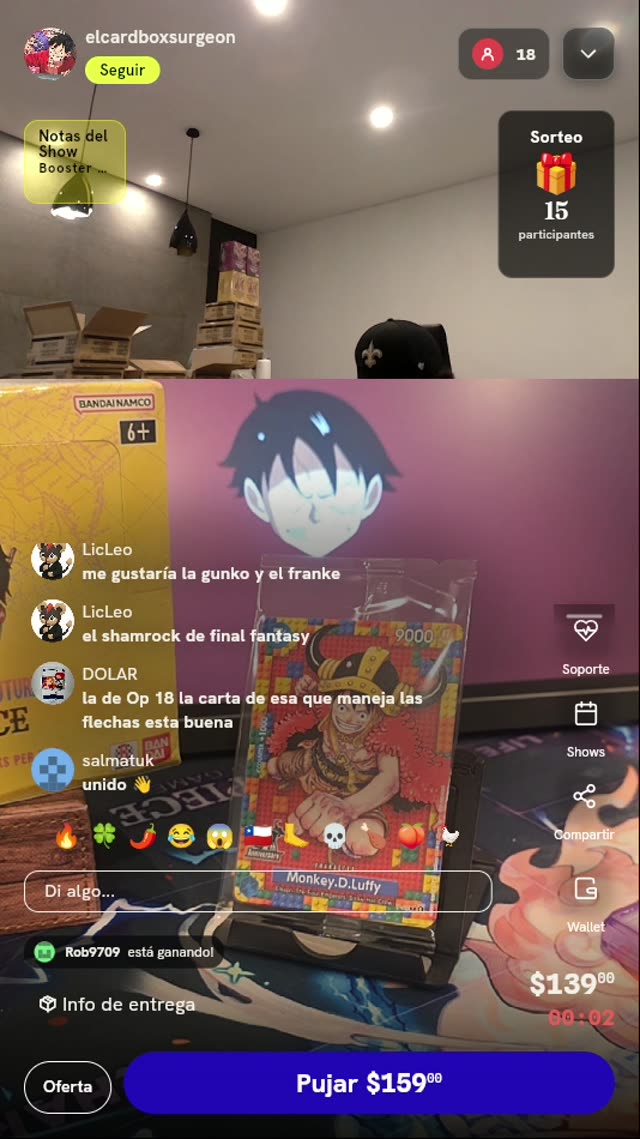Carta Monkey D. Luffy P-110 Promo