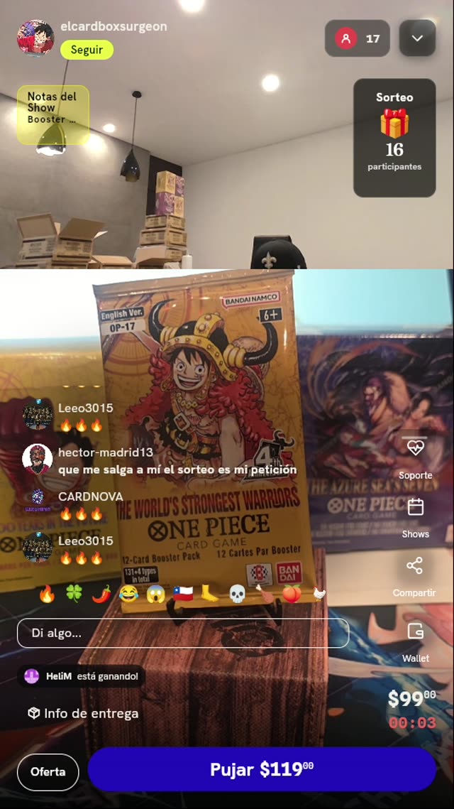 Sobre One Piece TCG OP-17