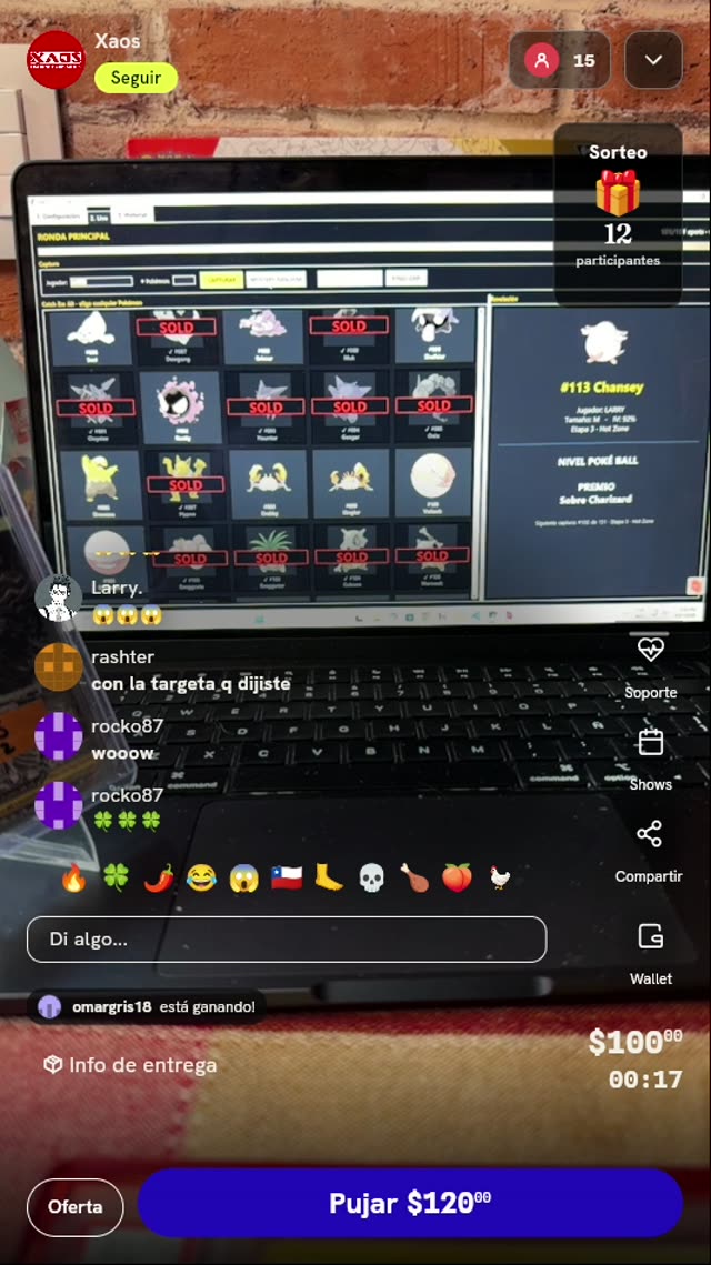 Tiro en minijuego Pokémon
