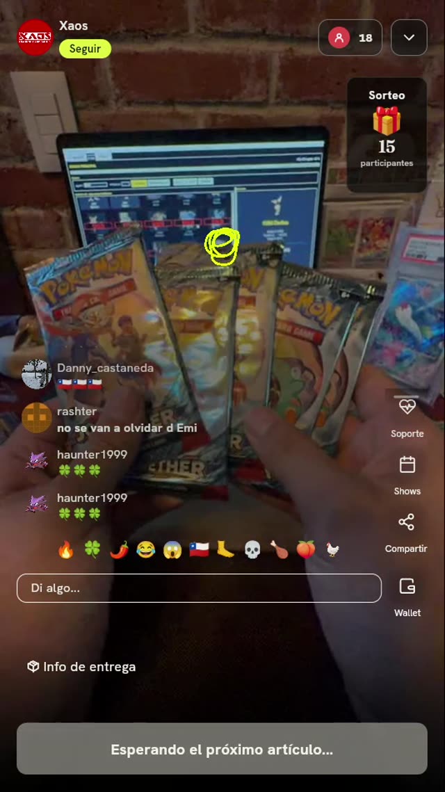 Sobres de cartas Pokémon TCG
