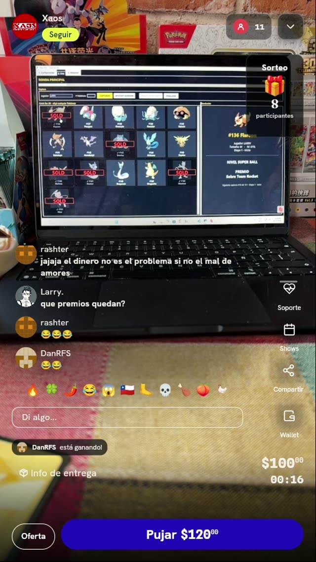 Tiro en Minijuego Pokémon TCG