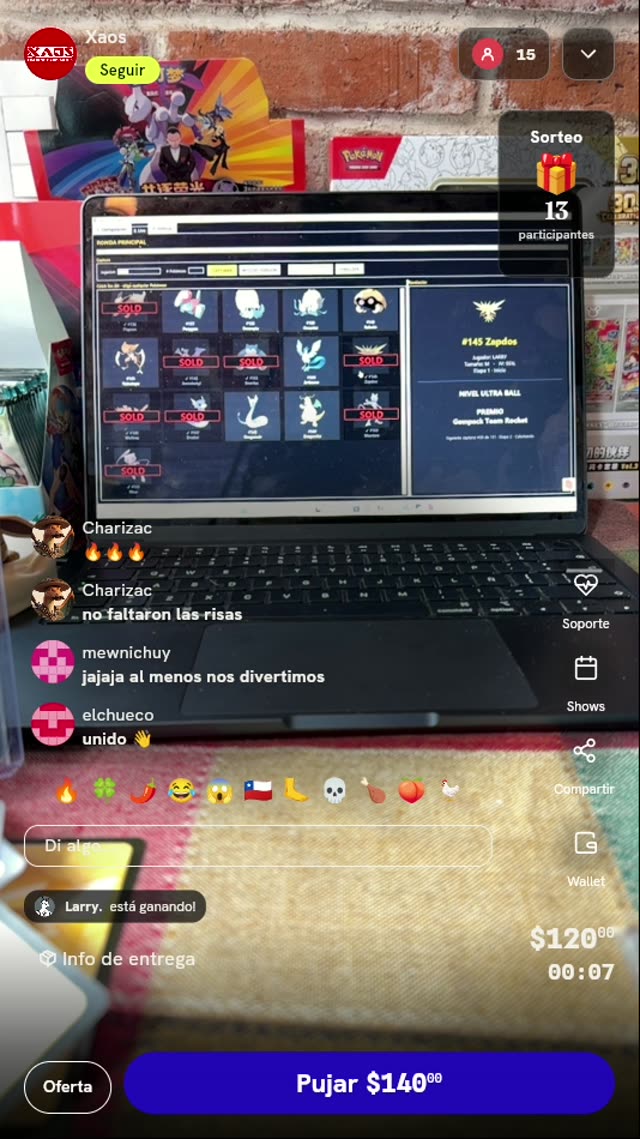 Tiro en Ruleta Pokémon TCG