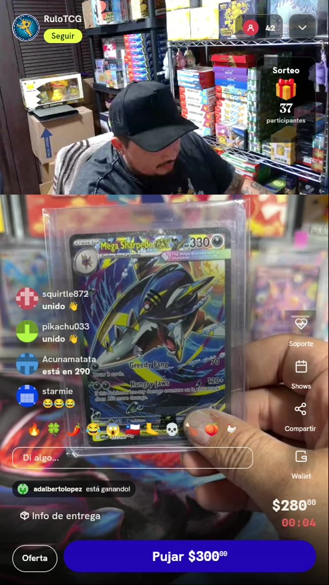 Carta Pokémon Mega Sharpedo ex