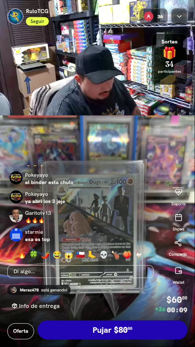 Carta Pokémon Team Rocket's Dugtrio #239/217