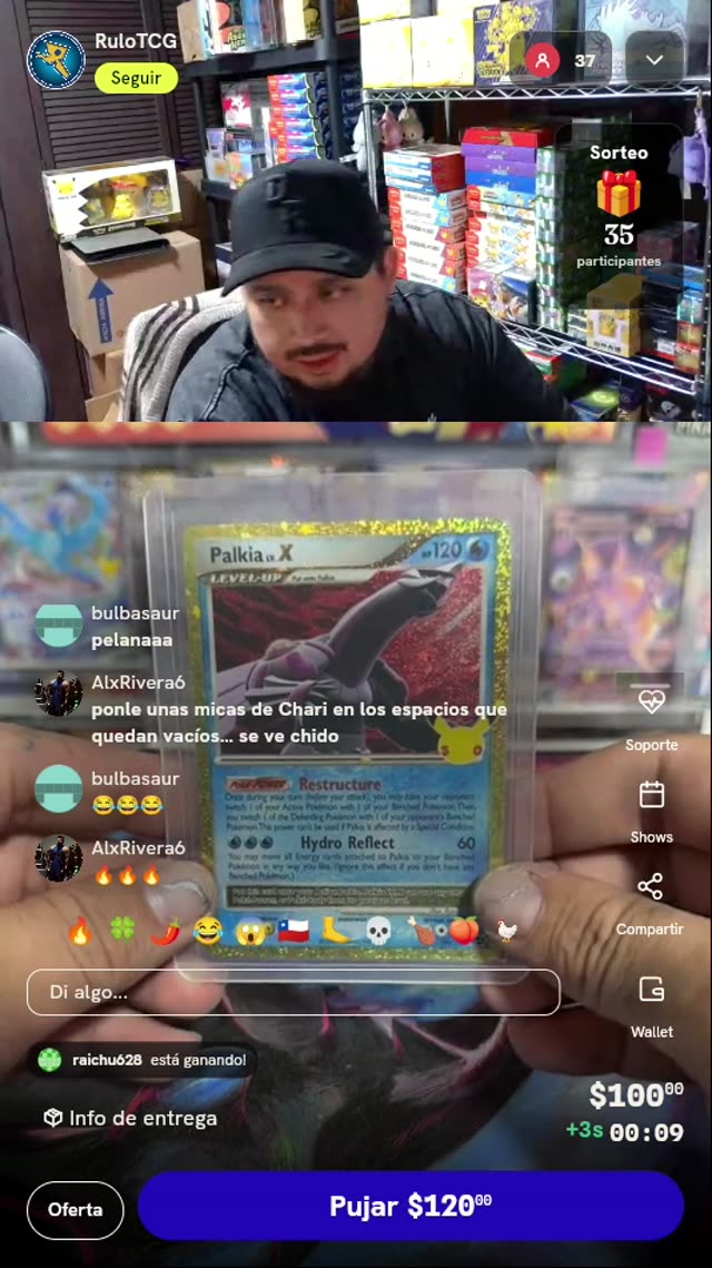 Carta Pokémon Palkia LV.X Celebrations