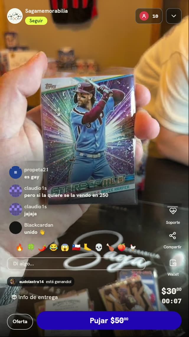 Carta Bryce Harper Topps Stars of MLB