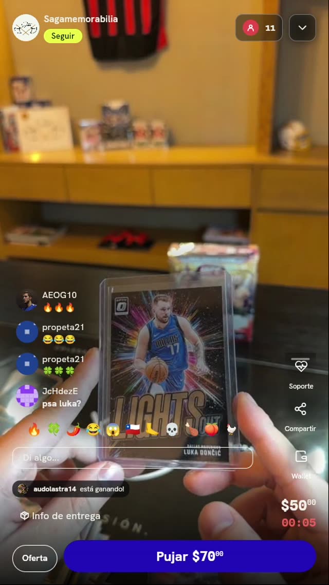 Carta Panini Optic Luka Dončić Lights Out