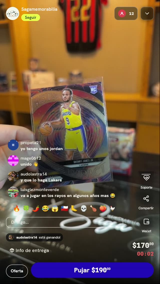 Carta Bronny James Jr. Panini Prizm