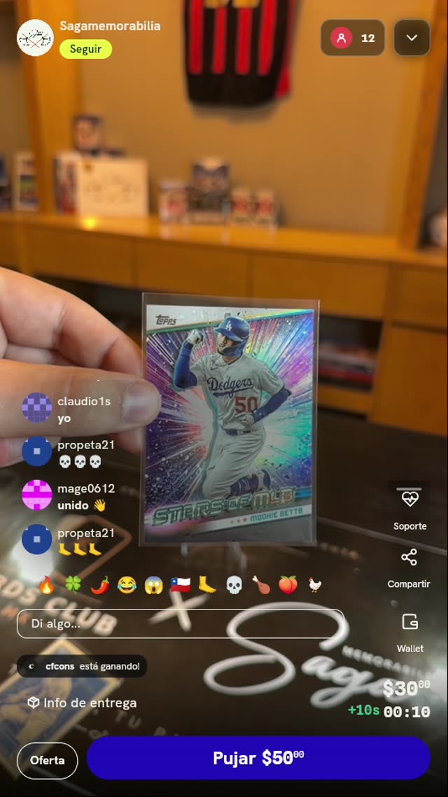 Carta Topps Stars of MLB Mookie Betts