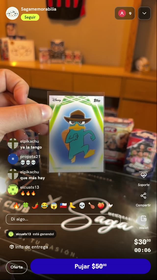 Carta Topps Disney Neon Perry