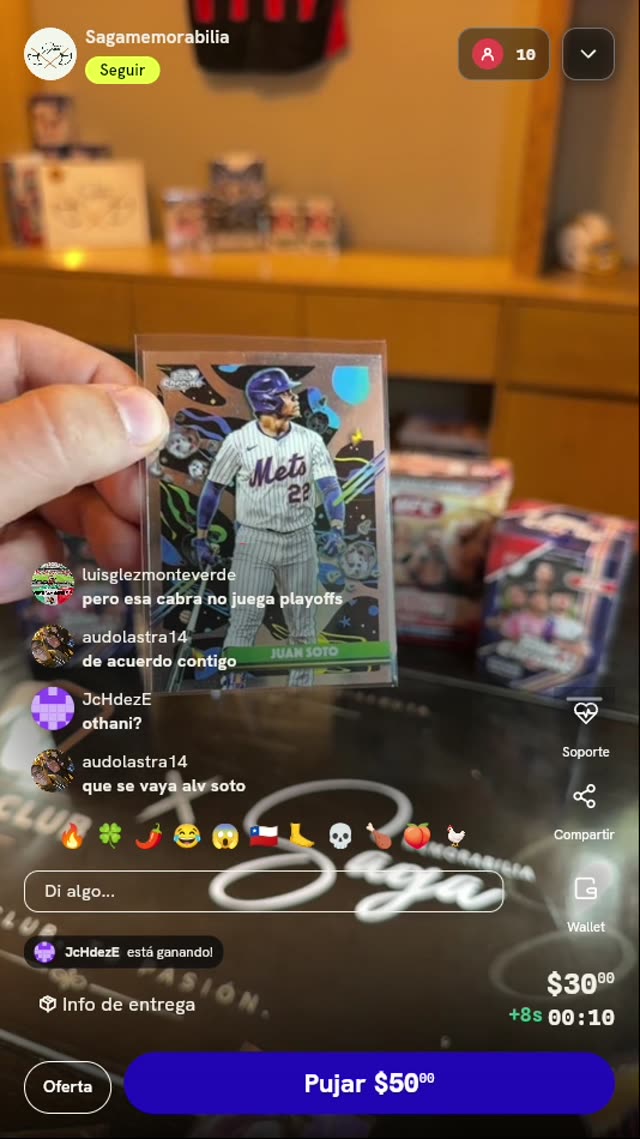 Carta custom Juan Soto Mets Topps Cosmic