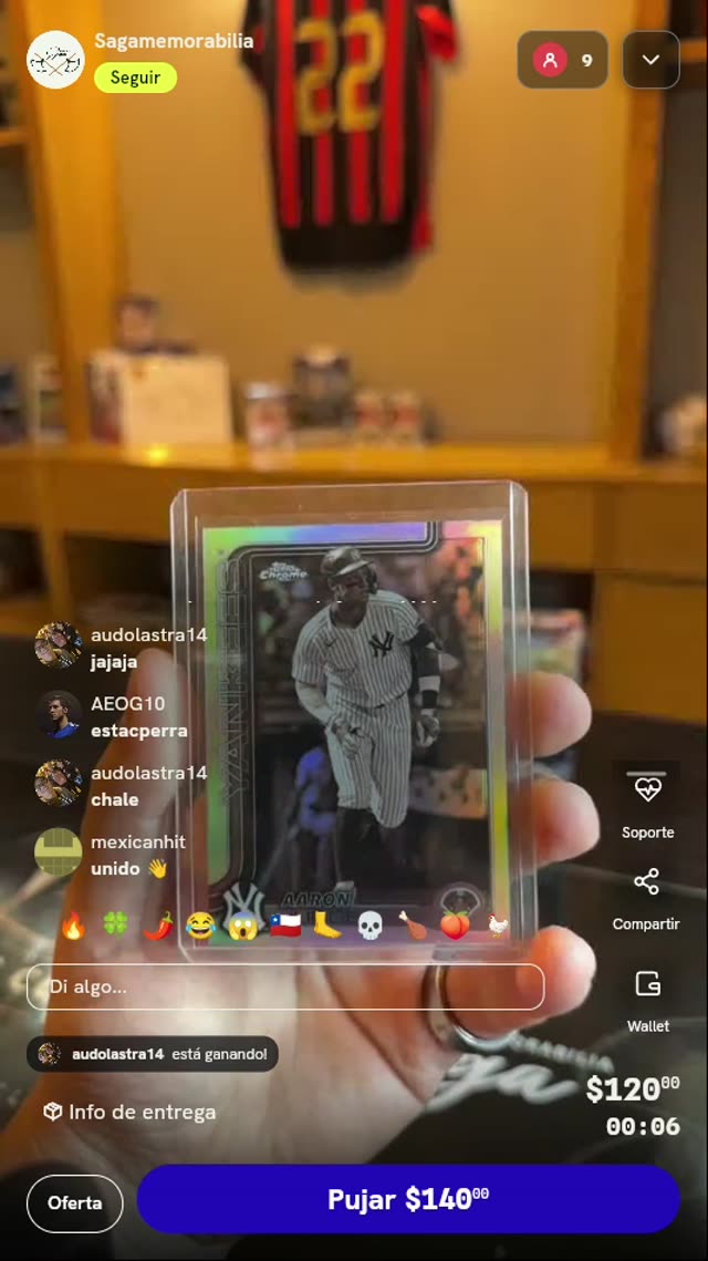 Carta Aaron Judge Topps Chrome 2023