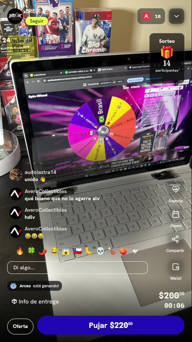 Spot en ruleta para break deportivo