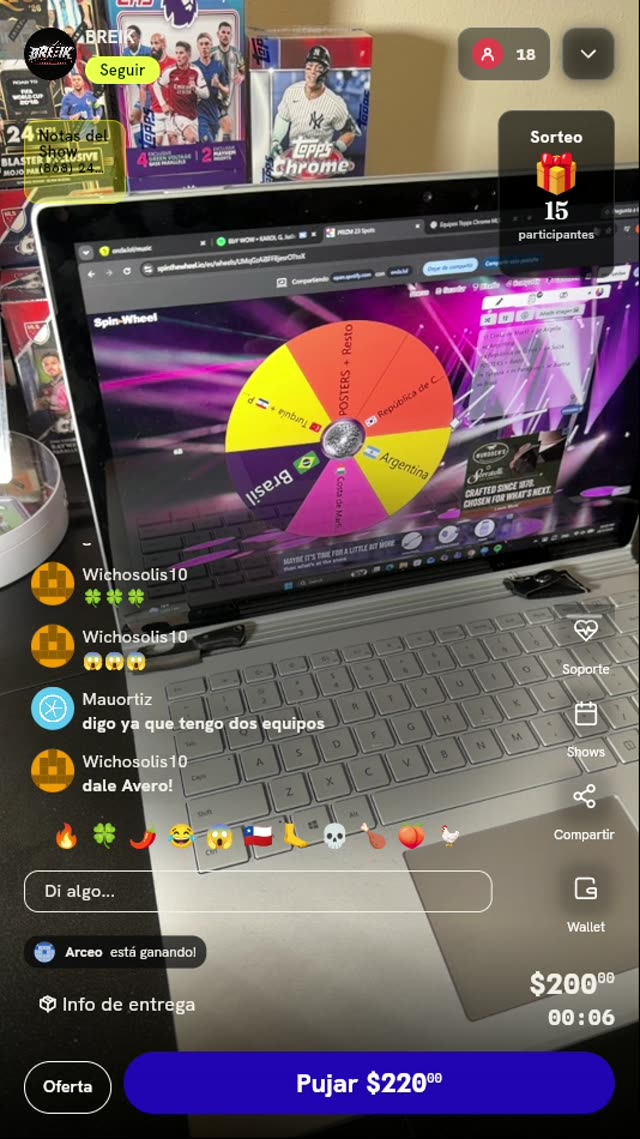 Spot de ruleta para break deportivo