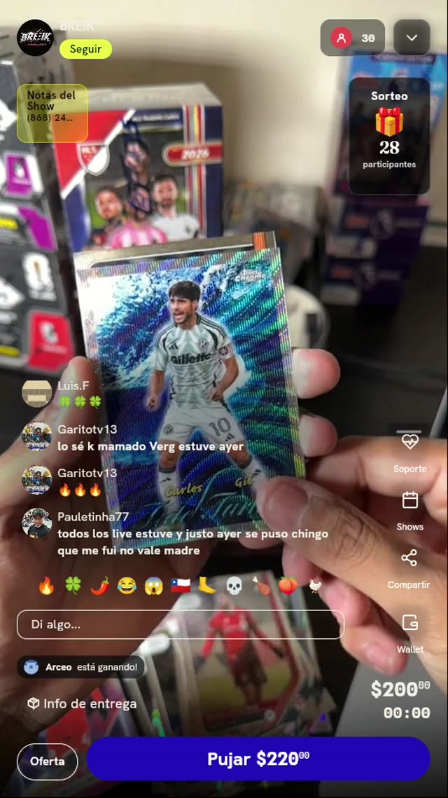 Lote de Cartas Topps Chrome MLS 2026
