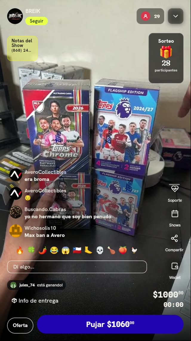 Cajas Topps Premier League y MLS