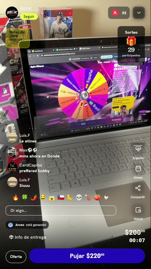 Lugar en Ruleta para Break Deportivo