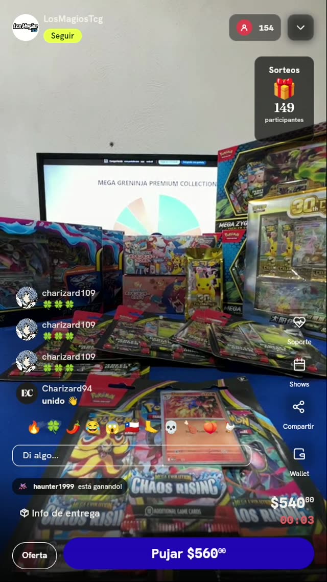 Giro en ruleta Pokémon TCG