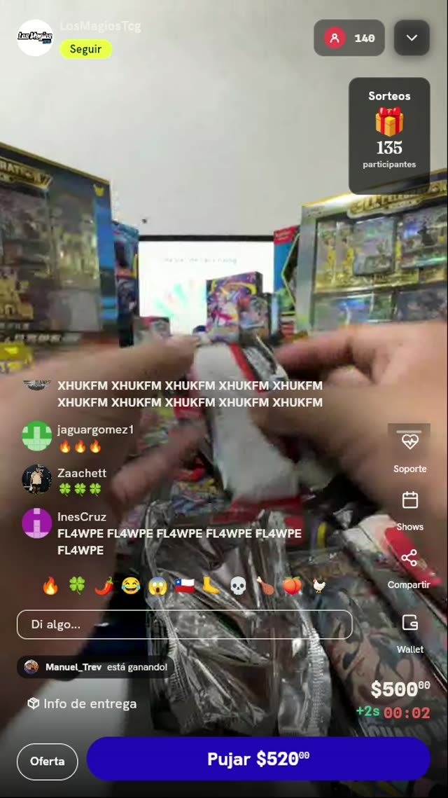 Giro en ruleta de Pokémon TCG