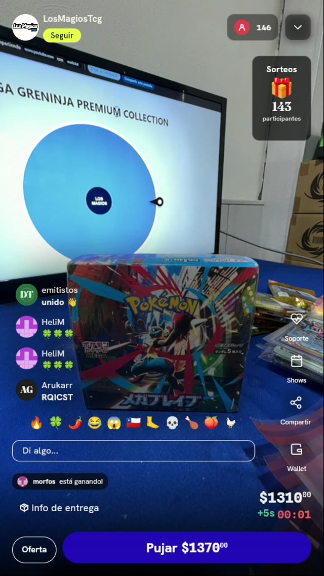 Caja Pokémon TCG Mega Brave Japonesa