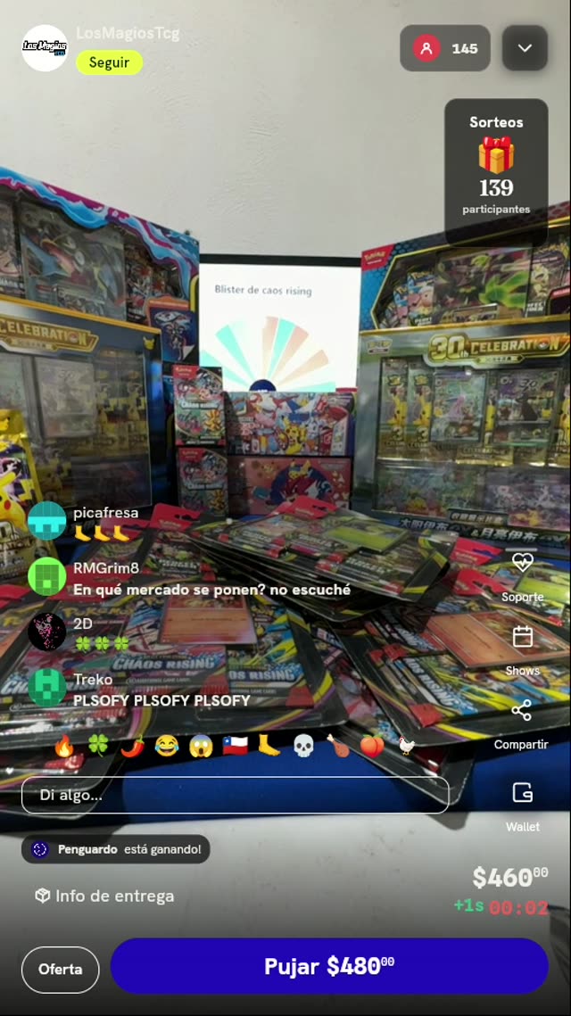 Blíster Pokémon TCG Chaos Rising