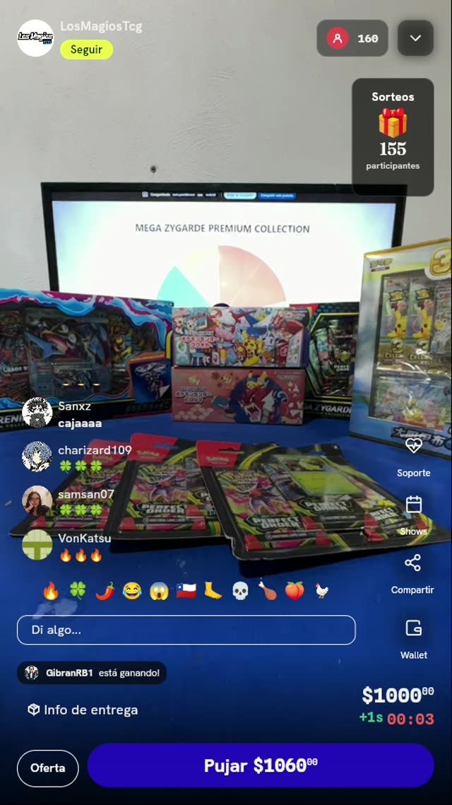 Tiro en Ruleta Pokémon TCG