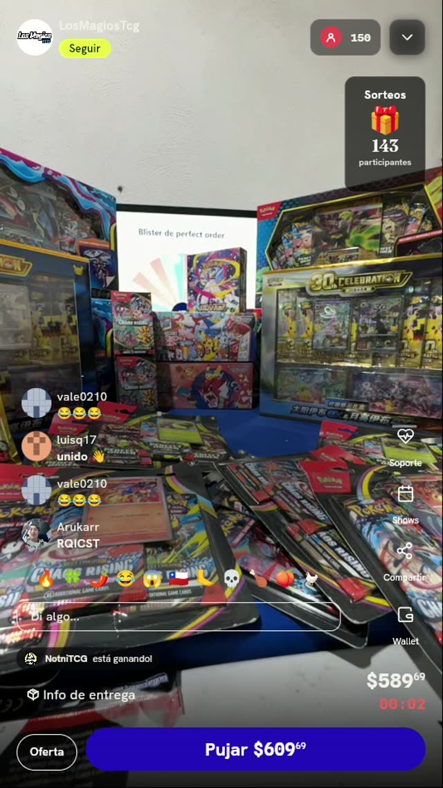 Blíster Pokémon TCG Chaos Rising