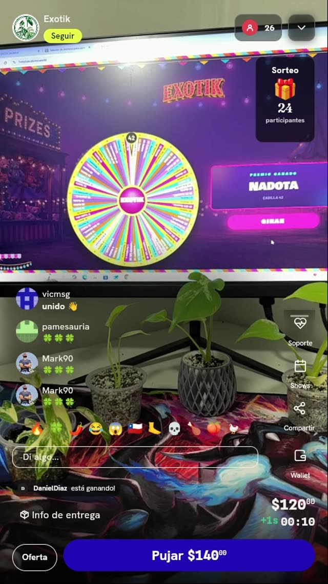 Giro de ruleta Exotik