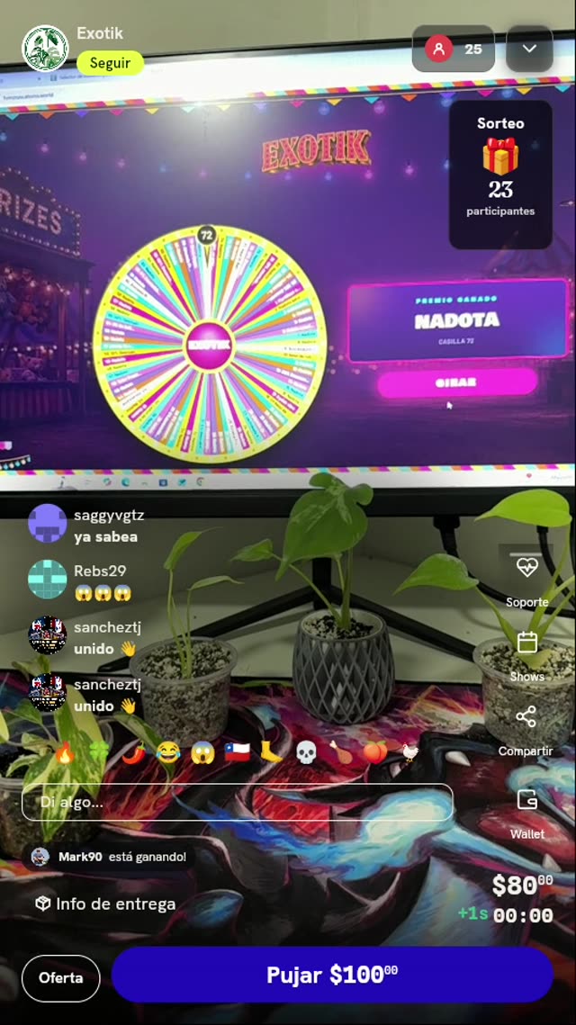 Giro de ruleta por plantas exóticas