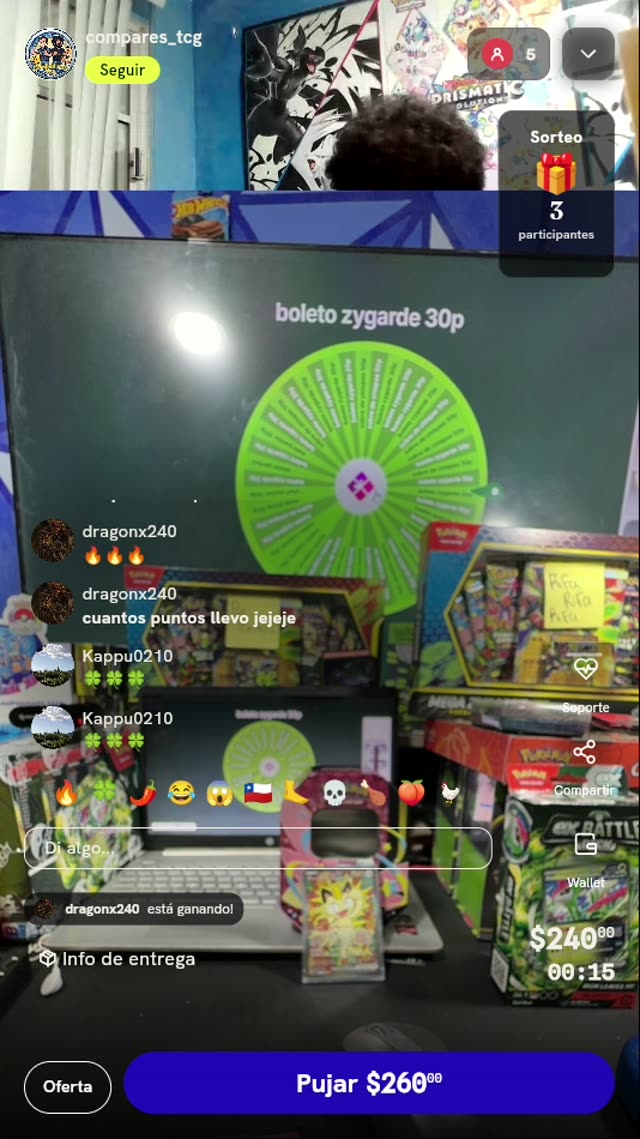 Boletos para ruleta Pokémon TCG