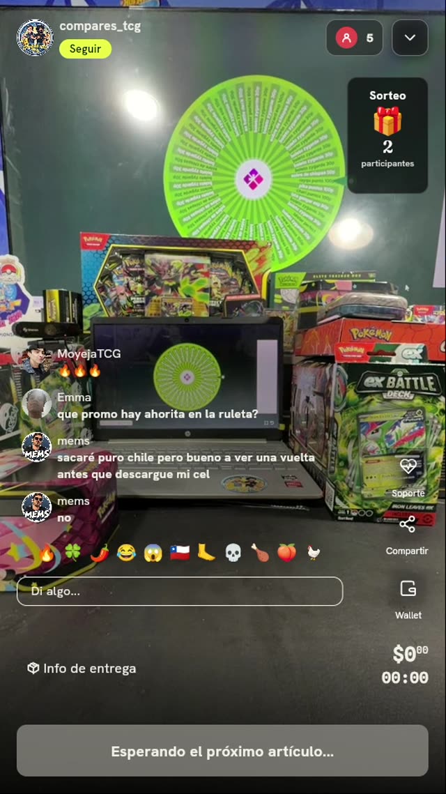 Giro en Ruleta Pokémon TCG