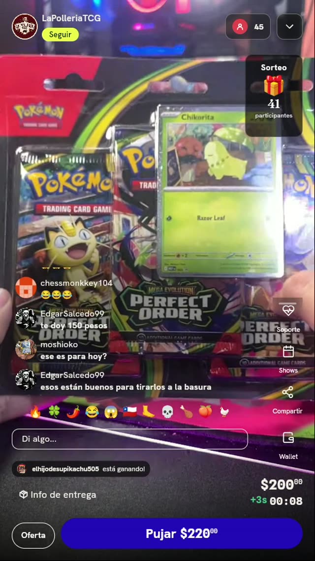Blister Pokémon Perfect Order con Chikorita