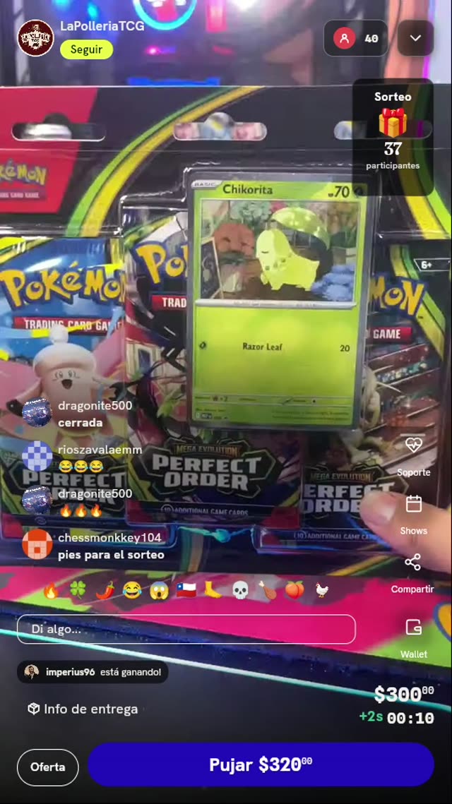 Blíster Pokémon Perfect Order Chikorita