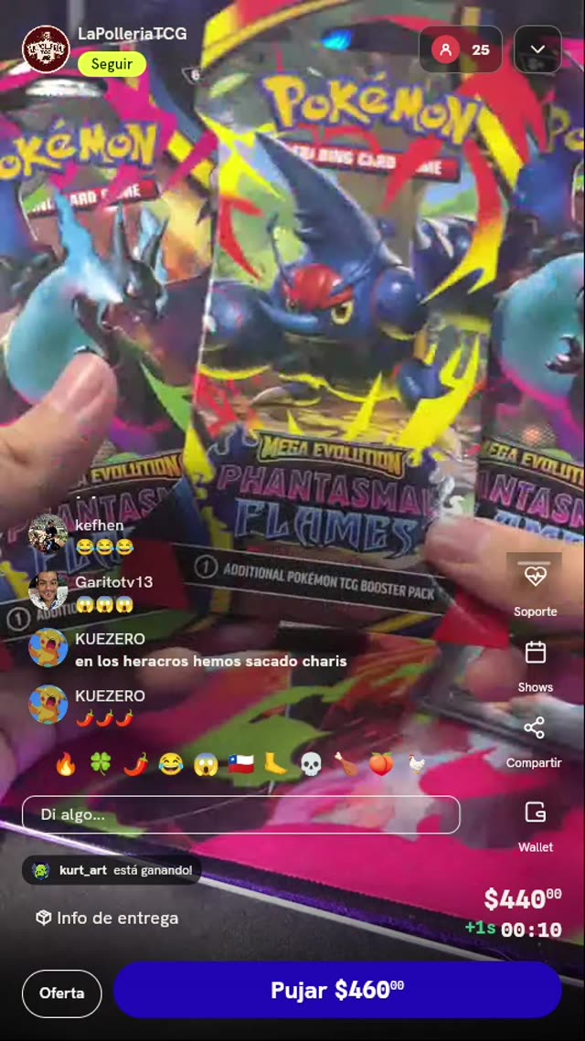 3 Sobres Pokémon Phantasmal Flames