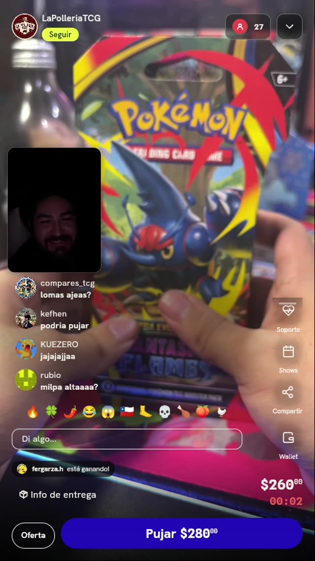 Sleeved Booster Pack Pokémon Phantasmal Flames