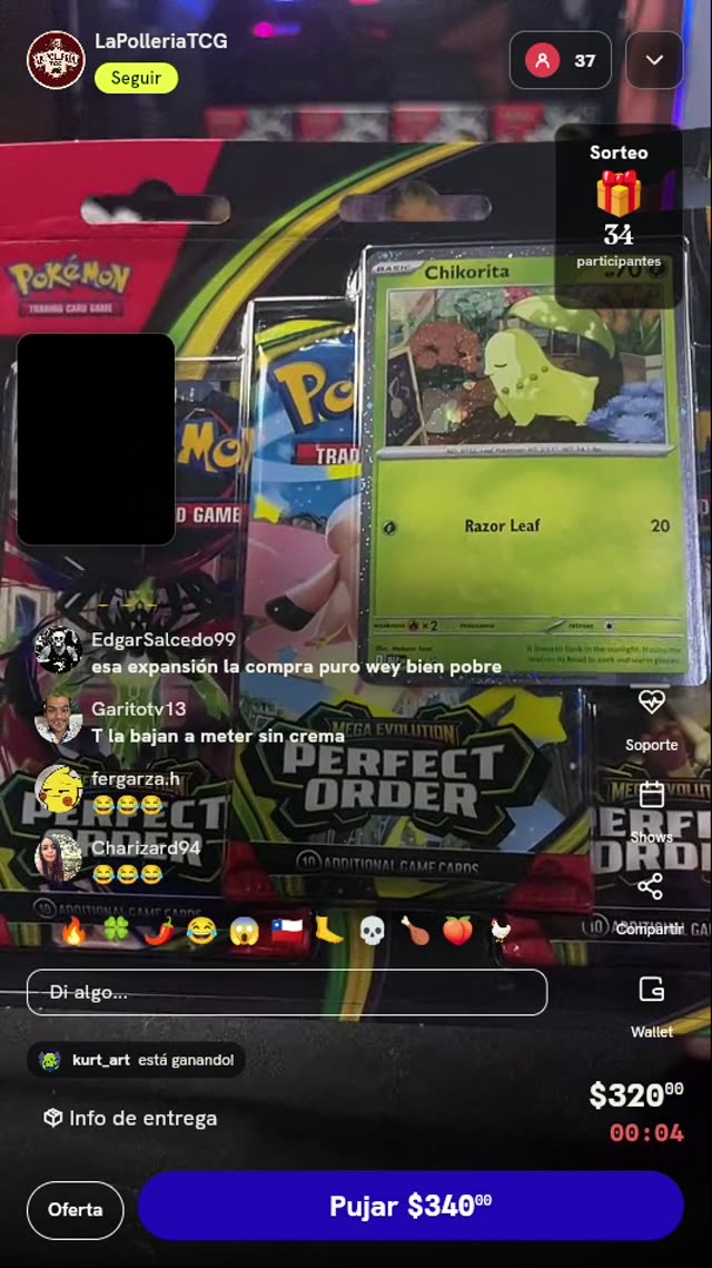 Blister Pokémon TCG Perfect Order Chikorita