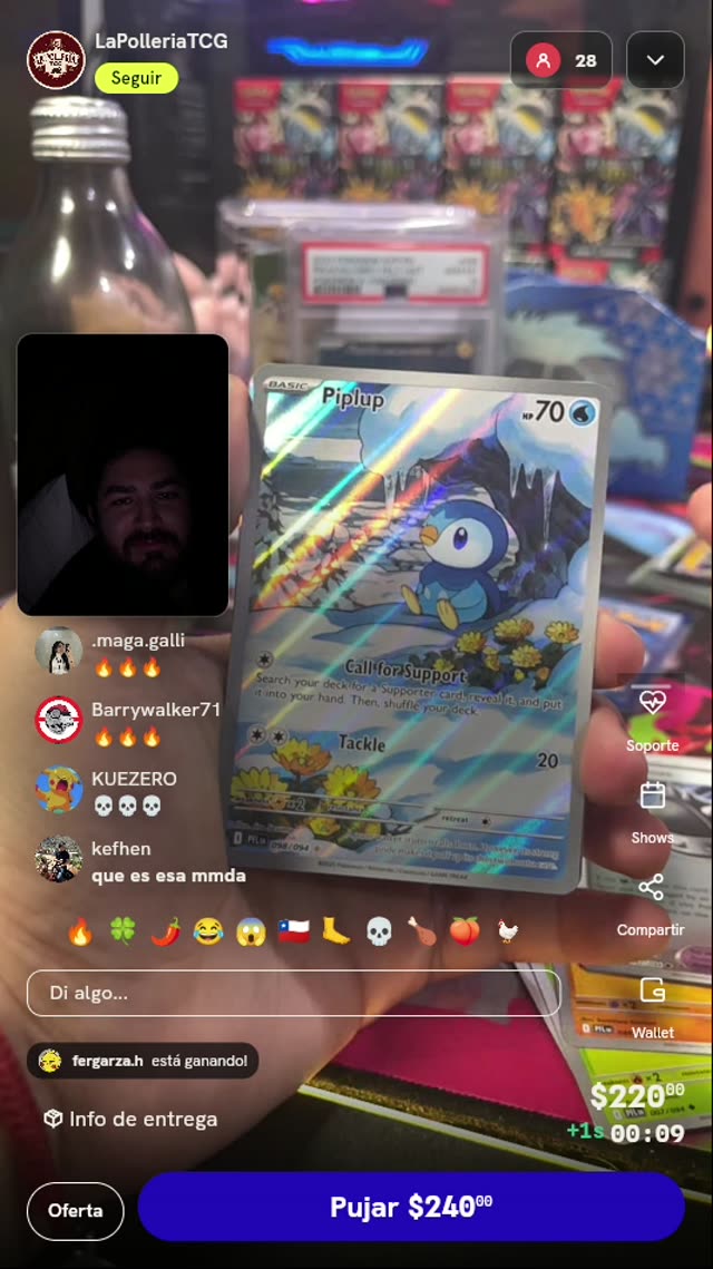 Carta Pokémon Piplup Illustration Rare